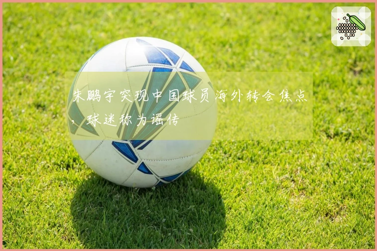 朱鹏宇突现中国球员海外转会焦点，球迷称为谣传